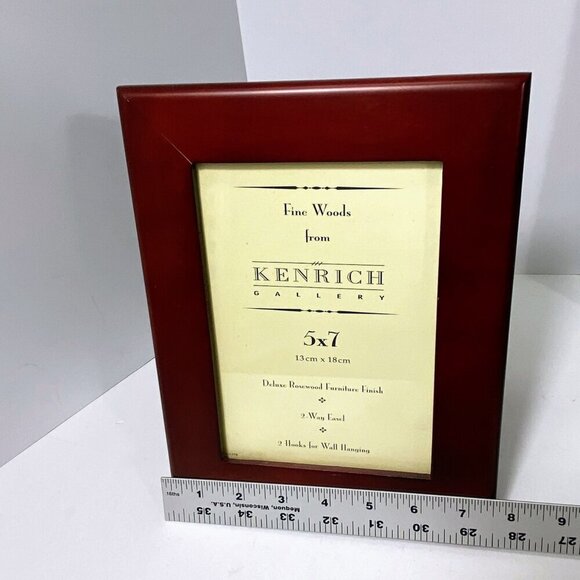 Kenrich Gallery 5x7 Picture Frame In Deluxe Rosewood Finish W/ 2-Way Easel/Hook - Picture 2 of 4